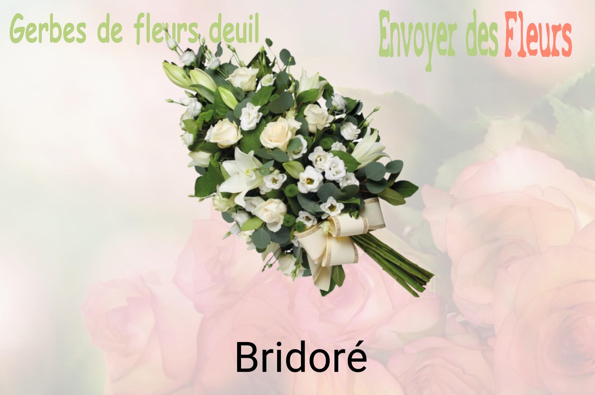 Gerbe de fleurs de deuil livrée à Bridoré
